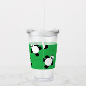 Panda beer leggen op gras acryl drinkbeker (Rechts)