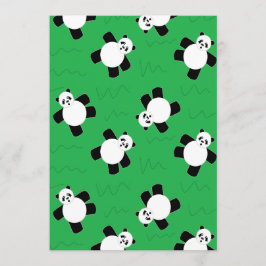 Panda beer leggen op gras advieskaart