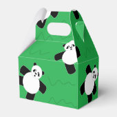 Panda beer leggen op gras bedankdoosjes (Achterkant)