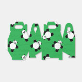 Panda beer leggen op gras bedankdoosjes (Uitgevouwen)