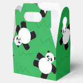Panda beer leggen op gras bedankdoosjes (Geopend)