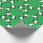 Panda beer leggen op gras cadeaupapier (Hoek)