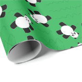 Panda beer leggen op gras cadeaupapier (Rol Hoek)