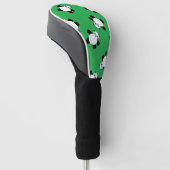 Panda beer leggen op gras golfheadcover (Schuin)