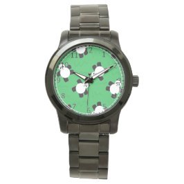 Panda beer leggen op gras horloge