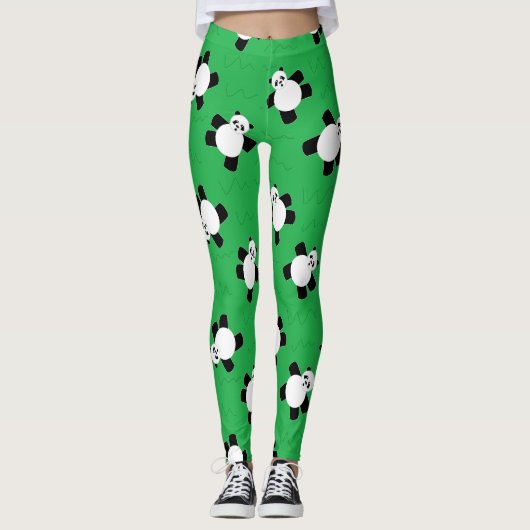 Panda beer leggen op gras leggings (Voorkant)