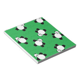 Panda beer leggen op gras notitieblok
