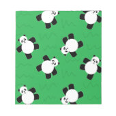 Panda beer leggen op gras notitieblok (Voorkant)