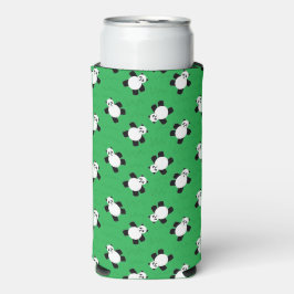 Panda beer leggen op gras seltzer blikjeskoeler