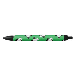 Panda beer leggen op gras zwarte inkt pen