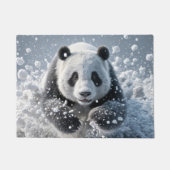 Panda Beer loopt in de sneeuw Deurmat (Voorkant)
