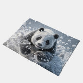 Panda Beer loopt in de sneeuw Deurmat (Schuin)