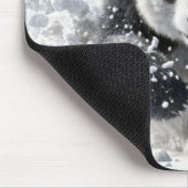 Panda Beer loopt in de sneeuw Muismat (Hoek)