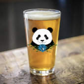 Panda Beer Lotus Flower Blue Glas