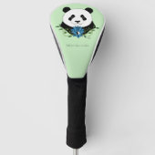 Panda Beer Lotus Flower Blue Golfheadcover (Voorkant)
