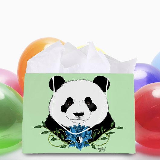 Panda Beer Lotus Flower Blue Groot Cadeauzakje