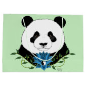 Panda Beer Lotus Flower Blue Groot Cadeauzakje (Achterkant)