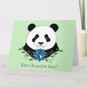 Panda Beer Lotus Flower Blue Kaart (Voorkant)
