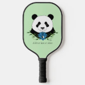 Panda Beer Lotus Flower Blue Pickleball Paddle (Voorkant)