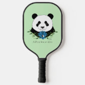 Panda Beer Lotus Flower Blue Pickleball Paddle (Achterkant)