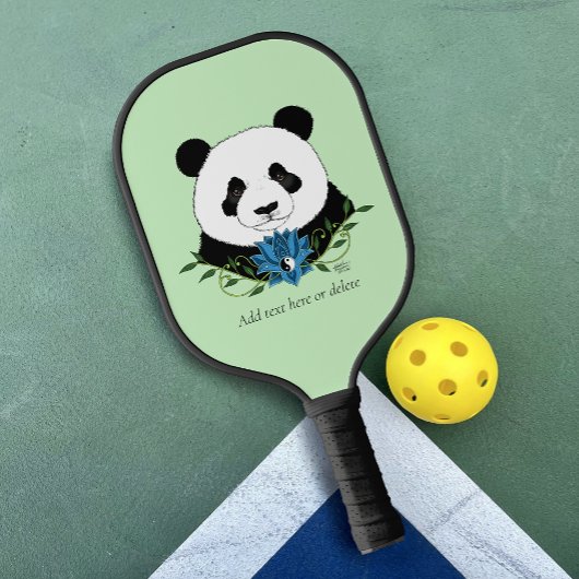 Panda Beer Lotus Flower Blue Pickleball Paddle