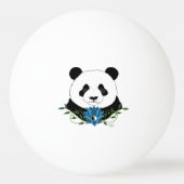 Panda Beer Lotus Flower Blue Pingpongbal (Voorkant)
