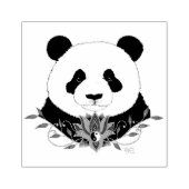 Panda Beer Lotus Flower Blue Rubberstempel (Afrduk)