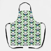 Panda Beer Lotus Flower Blue Schort (Voorkant)