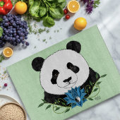 Panda Beer Lotus Flower Blue Snijplank