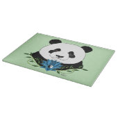 Panda Beer Lotus Flower Blue Snijplank (Hoek)