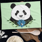 Panda Beer Lotus Flower Blue Theedoek