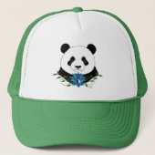 Panda Beer Lotus Flower Blue Trucker Pet (Voorkant)