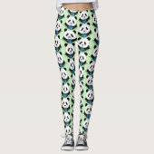 Panda Beer Lotus Flower Leggings (Voorkant)