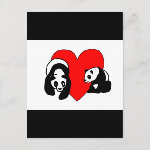Panda Beer Love Briefkaart