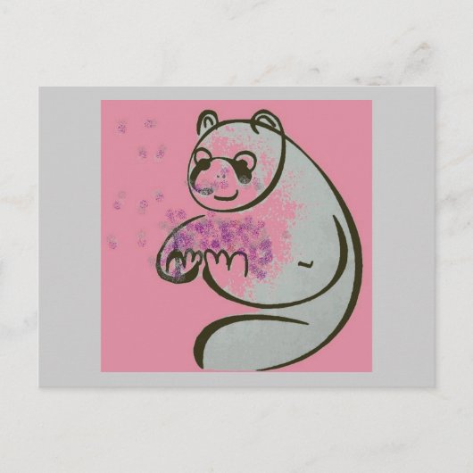 Panda Beer Love Briefkaart (Voorkant)