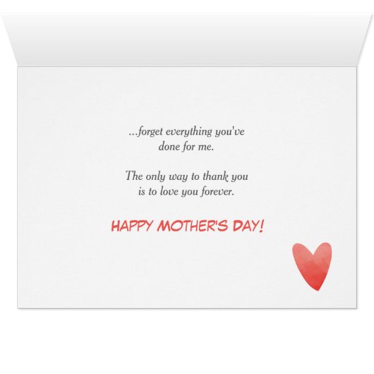 Panda Beer Love Mam Moederdag Kaart (Binenzijde Horizontaal (Onderkant))