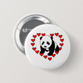 Panda Beer Love Ronde Button 5,7 Cm (Voorkant /achterkant)