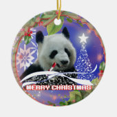 PANDA BEER LOVERS CHRISTMAS TREE ORNAMENT (Voorkant)