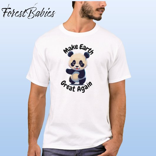 Panda Beer, Maak de aarde weer geweldig, schattig T-shirt