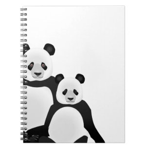 Panda Beer Mam en Cub Notitieboek
