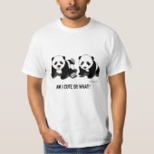 Panda Beer Mannen Waarde T-Shirt (Voorkant)