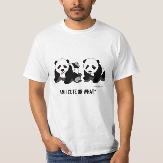 Panda Beer Mannen Waarde T-Shirt (Voorkant)