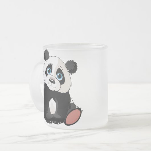 Panda Beer Matglas Koffiemok (Voorkant links)