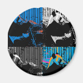 Panda-Beer Meerpanelen Modern Kunstontwerp Magneet (Voorkant)