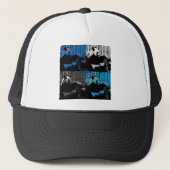 Panda-Beer Meerpanelen Modern Kunstontwerp Trucker Pet (Voorkant)