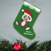 Panda Beer Merry Christmas Gepersonaliseerd Kleine Kerstsok
