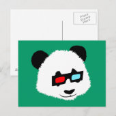 Panda-Beer met 3D-bril Briefkaart (Voorkant / Achterkant)