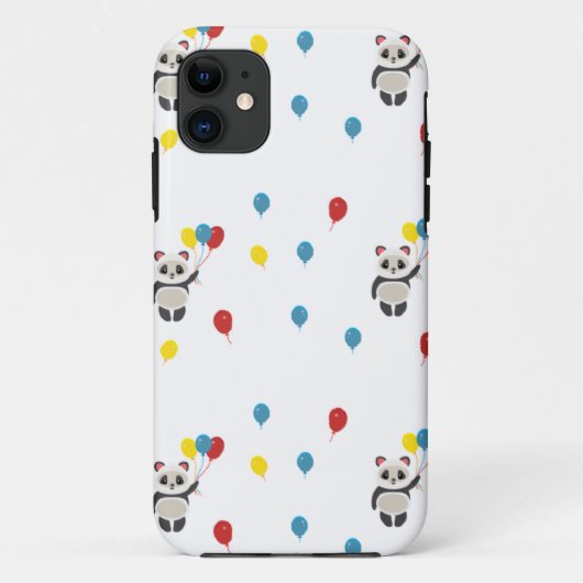 Panda beer met ballonnen wit Case-Mate iPhone case (Achterkant)