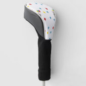 Panda beer met ballonnen wit golfheadcover (Schuin)