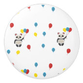 Panda beer met ballonnen wit keramische knop (Voorkant)